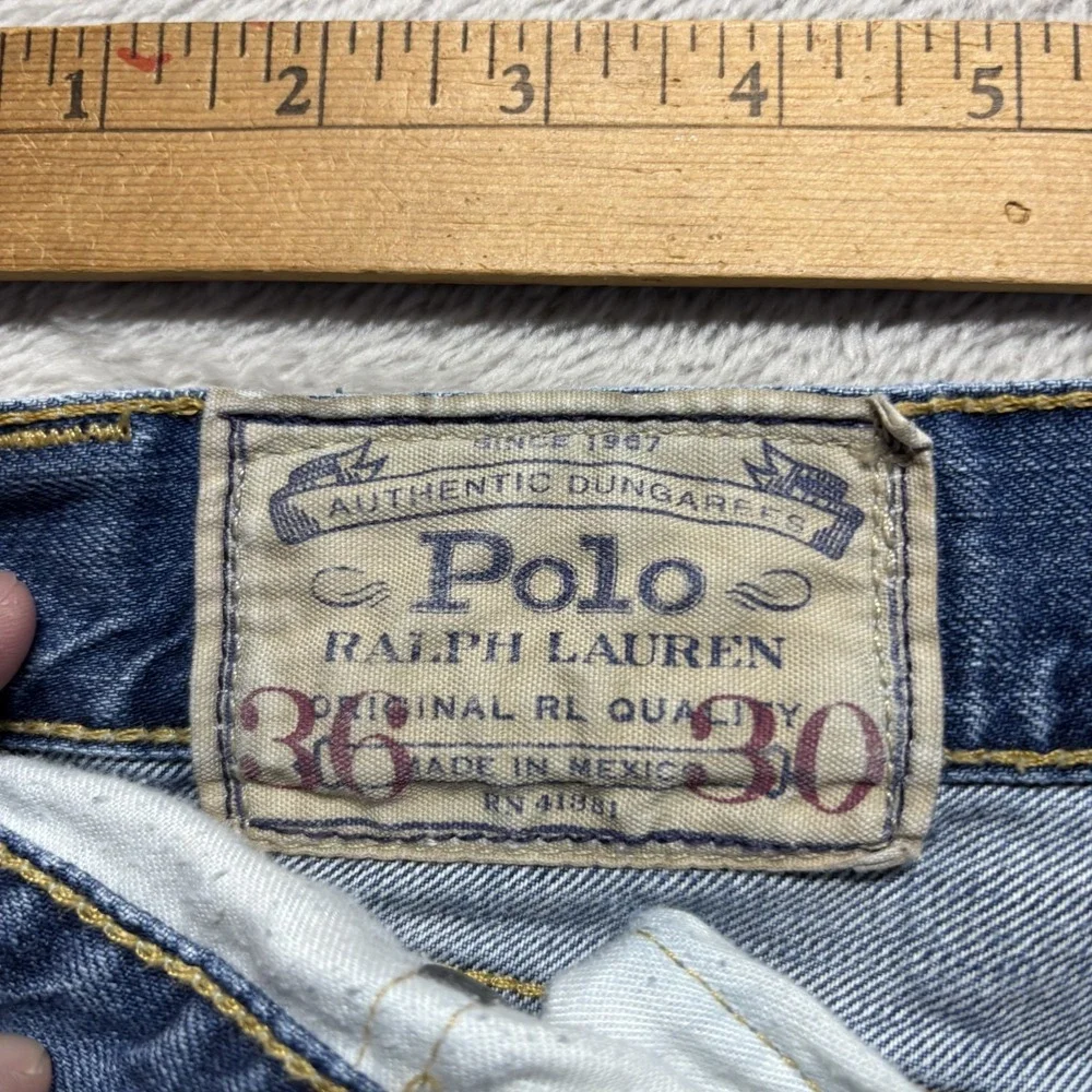 Vintage Polo Ralph Lauren Medium Wash Jeans Mens 36x30‎ Dungarees